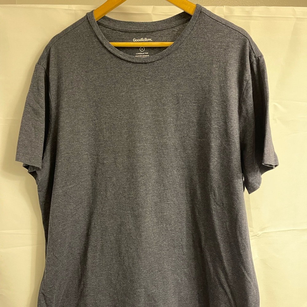 Goodfellow & Co Solid Navy Dark Blue T-Shirt (XL)
